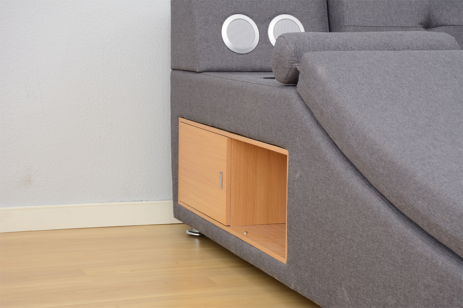 1550 Bluetooth Speakooth Tapado de Marco de Cama de Ocio Integrado