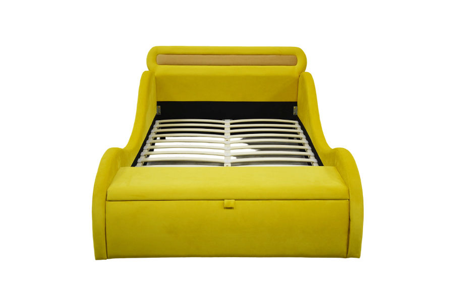 Llamantes Camas Amarillas Con Forma de Coche Amarillo para Niños