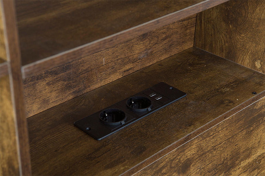 Marco de Cama de Estilo retroindustrial de madera 4831d