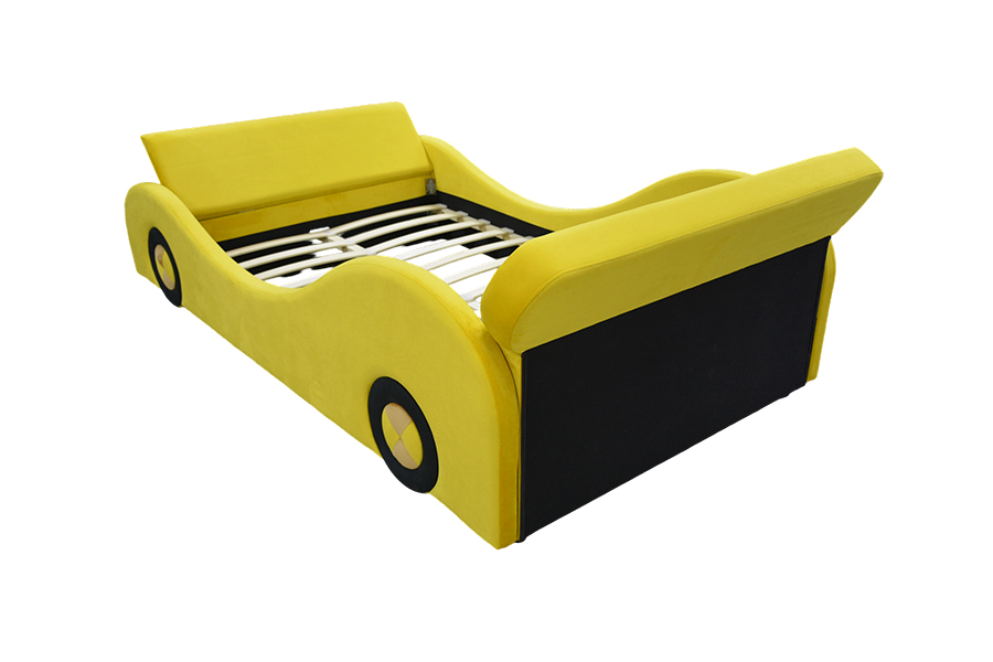 Llamantes Camas Amarillas Con Forma de Coche Amarillo para Niños