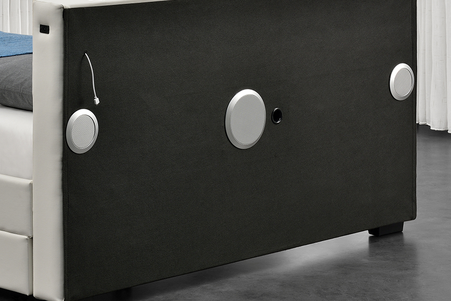 Altavoz Bluetooth 1894-1DS Bluetooth Tapseled Audio-visual Storage Bed Frame