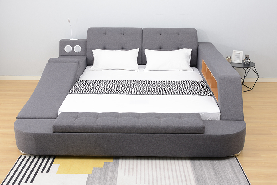 1550 Bluetooth Speakooth Tapado de Marco de Cama de Ocio Integrado