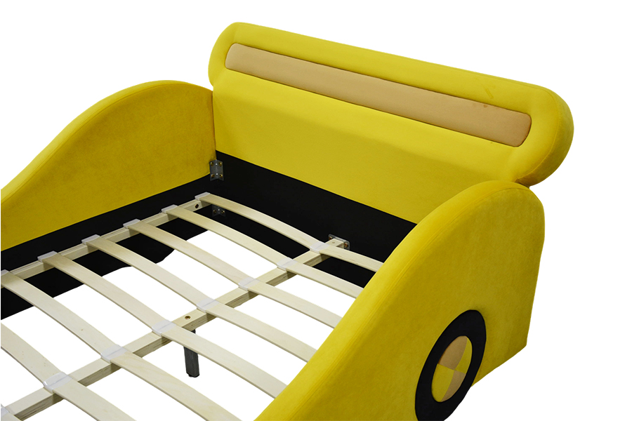 Llamantes Camas Amarillas Con Forma de Coche Amarillo para Niños
