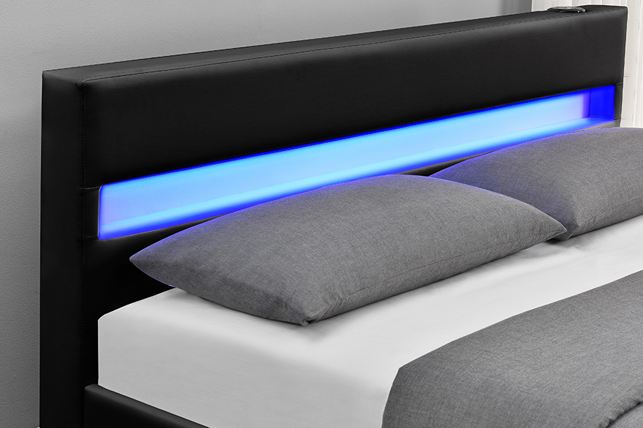 Altavoz Bluetooth 1894-1DS Bluetooth Tapseled Audio-visual Storage Bed Frame