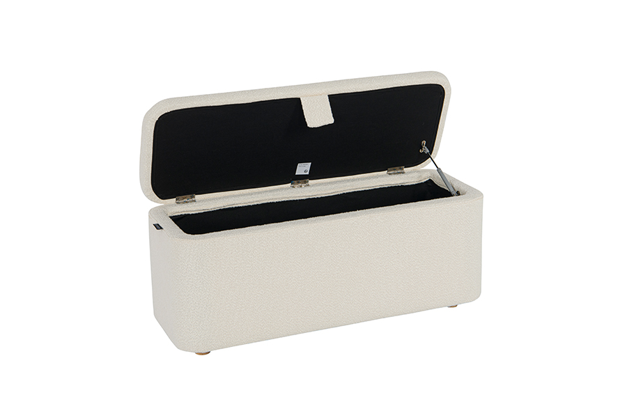 CAJA OTOMANA DE ALMACENAMENTO DE LANA DE CORDERO TAPIZADO WSS977