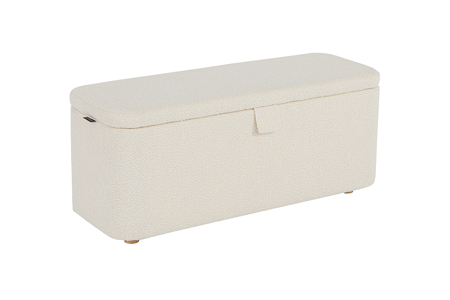 CAJA OTOMANA DE ALMACENAMENTO DE LANA DE CORDERO TAPIZADO WSS977