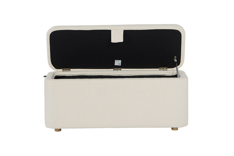 CAJA OTOMANA DE ALMACENAMENTO DE LANA DE CORDERO TAPIZADO WSS977