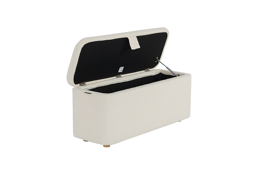 CAJA OTOMANA DE ALMACENAMENTO DE LANA DE CORDERO TAPIZADO WSS977