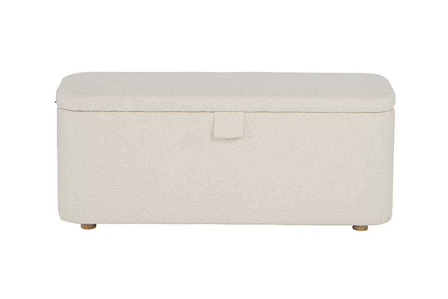CAJA OTOMANA DE ALMACENAMENTO DE LANA DE CORDERO TAPIZADO WSS977