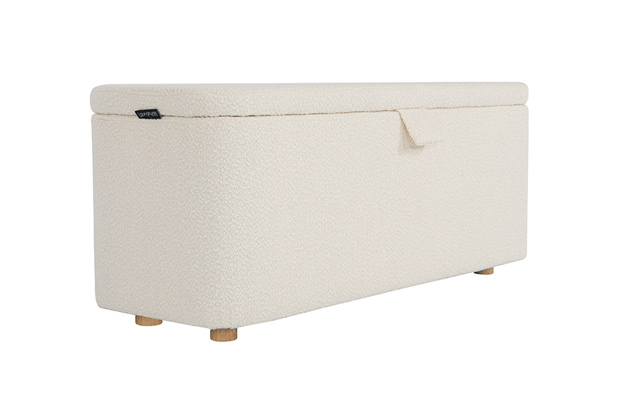 CAJA OTOMANA DE ALMACENAMENTO DE LANA DE CORDERO TAPIZADO WSS977
