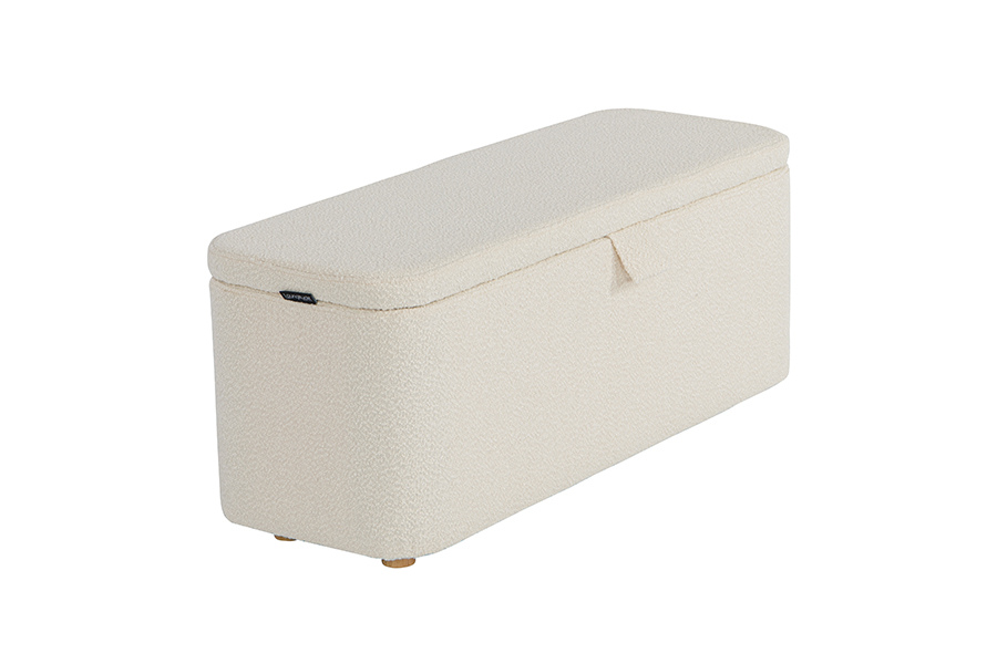 CAJA OTOMANA DE ALMACENAMENTO DE LANA DE CORDERO TAPIZADO WSS977