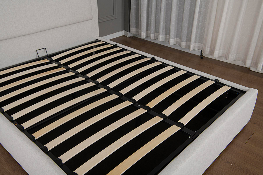 5018G Estructura de cama con almacenamiento hidráulico tapizada, duradera y fácil de montar