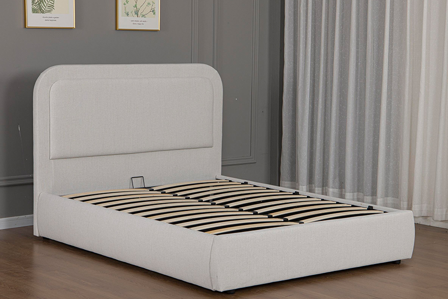 5018G Estructura de cama con almacenamiento hidráulico tapizada, duradera y fácil de montar