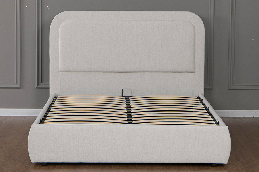 5018G Estructura de cama con almacenamiento hidráulico tapizada, duradera y fácil de montar