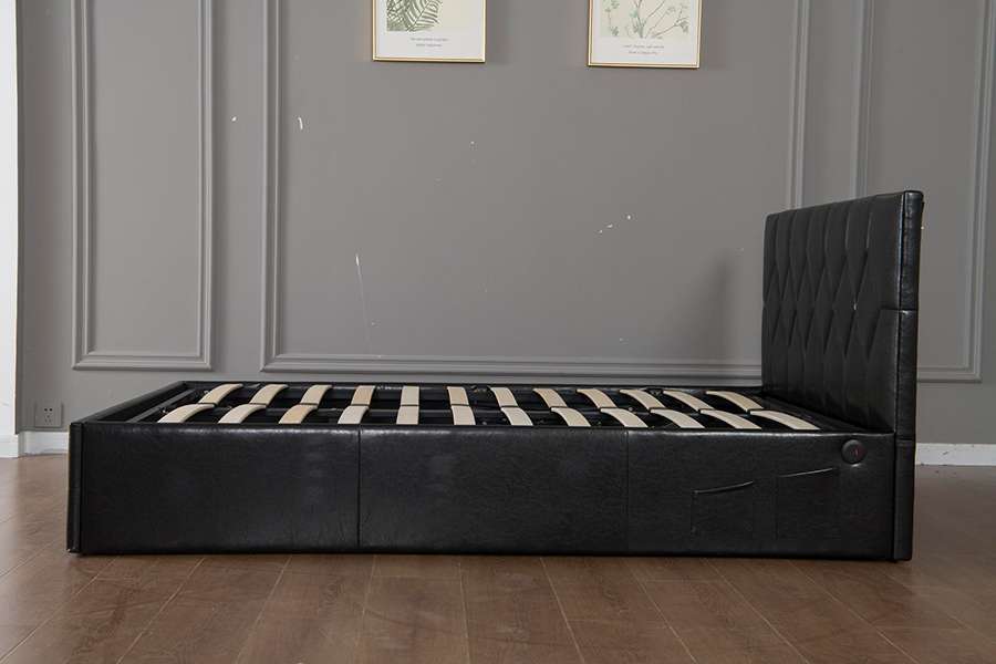 Marco de cama tapizado USB con cama ajustable de diseño de lujo 5031G