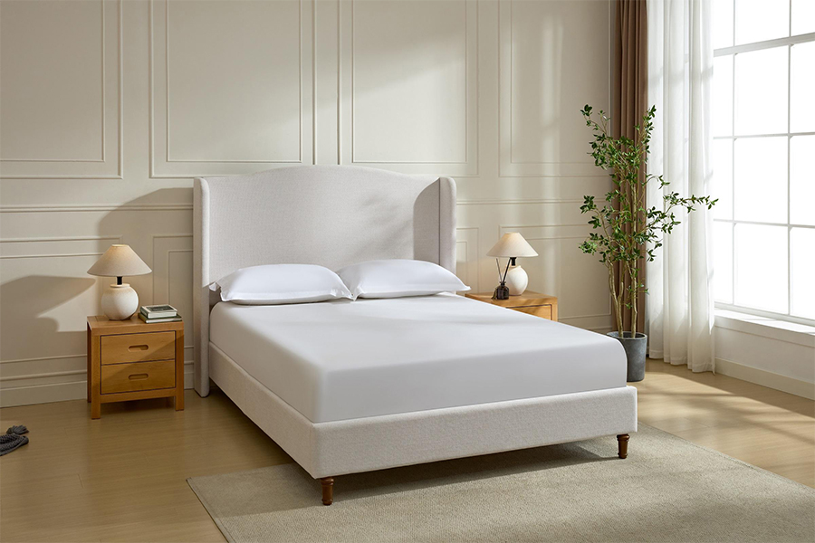 N4 Dimensiones de la cama doble tamaño king Estructuras de cama tapizadas con almacenaje