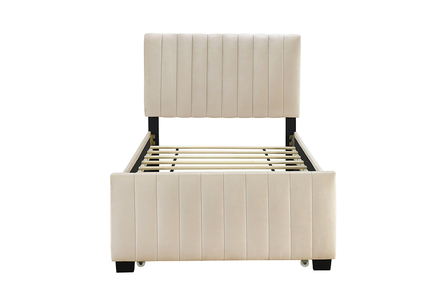 Estructura de cama tapizada con litera nido, duradera y ecológica N9