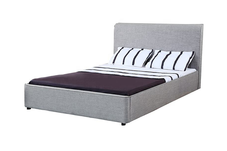 1323 Estructura de cama tapizada con litera nido, estructura suave y de madera