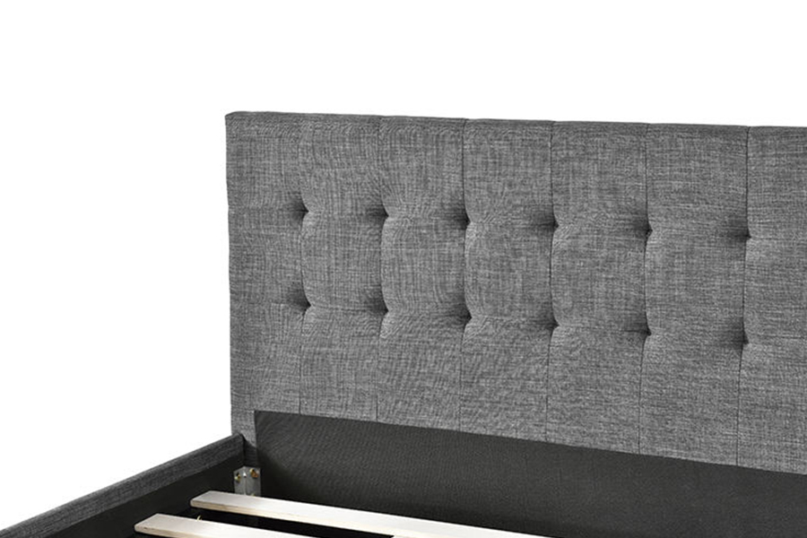 1257 Cama tapizada con decoración estilo panel moderno