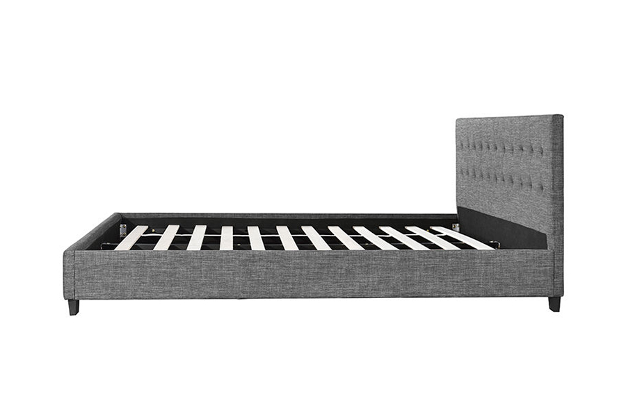 1257 Cama tapizada con decoración estilo panel moderno