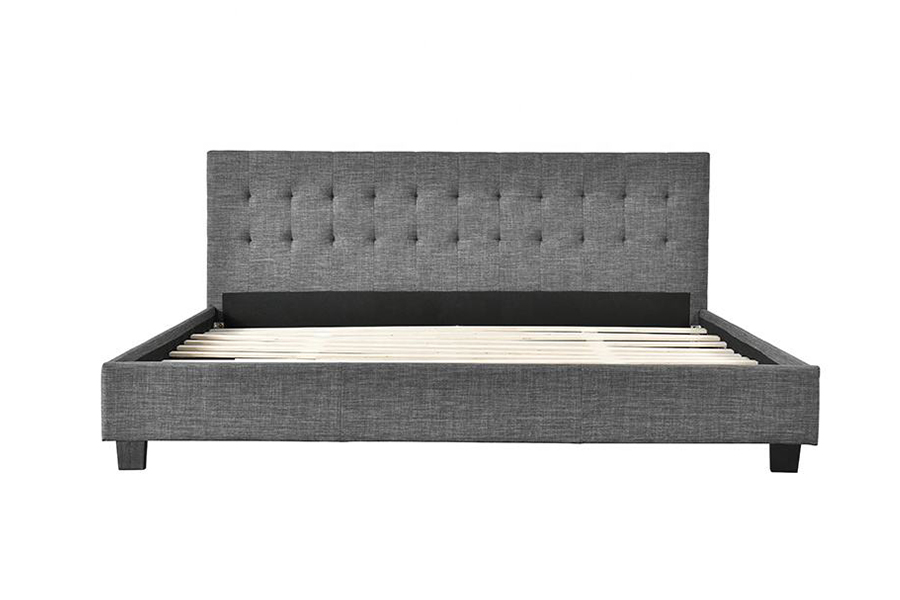 1257 Cama tapizada con decoración estilo panel moderno