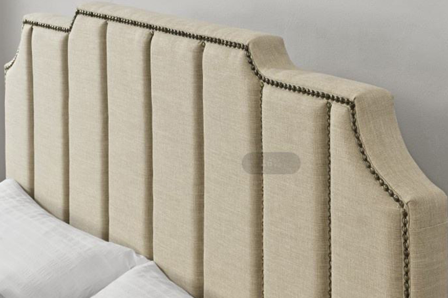 Cama tapizada con estructura de cama doble de tela de terciopelo 1205