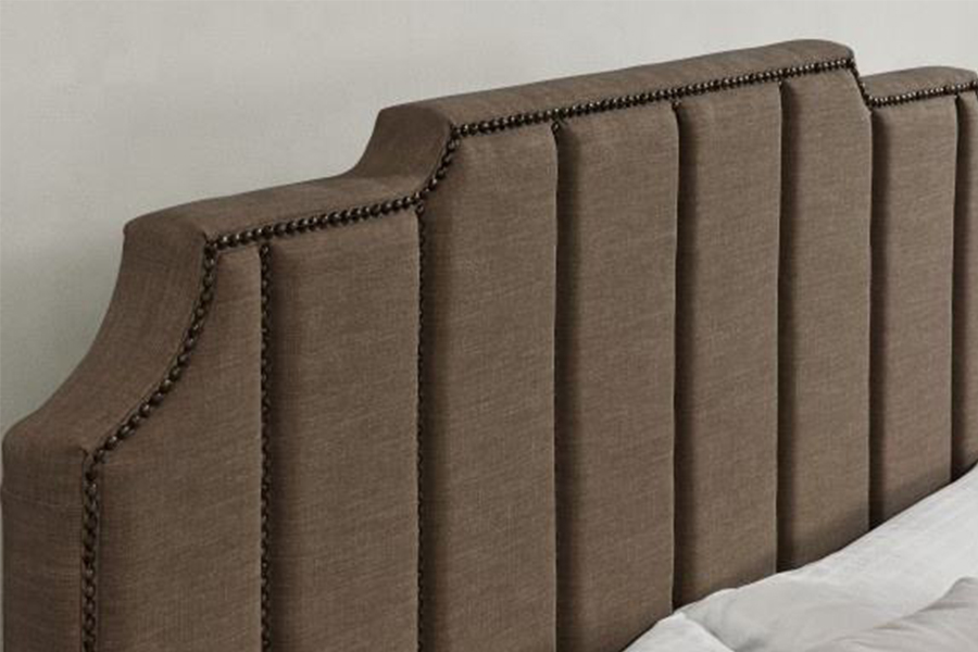 Cama tapizada con estructura de cama doble de tela de terciopelo 1205