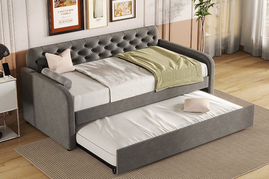 1385 Marco moderno de la cama del almacenamiento de los cajones del marco de la cama del hotel