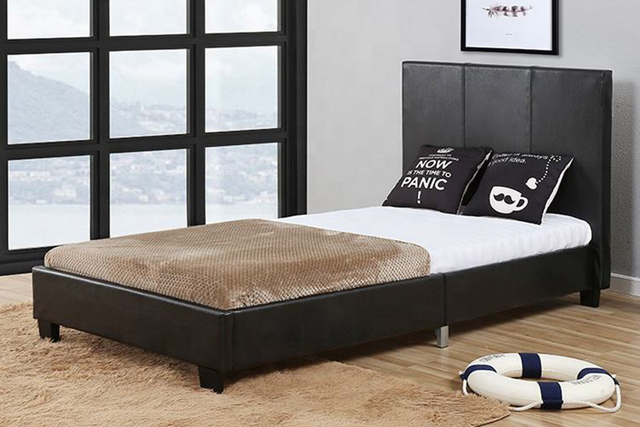 1381 Cama individual de madera moderna Camas para niños