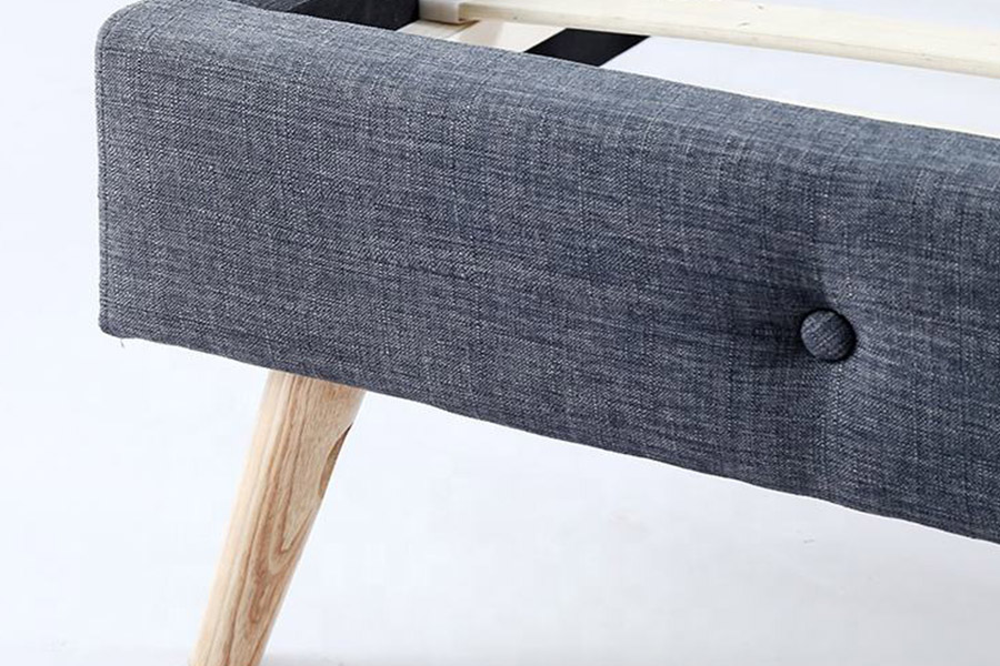 1368 Cama tapizada de elegante diseño escandinavo