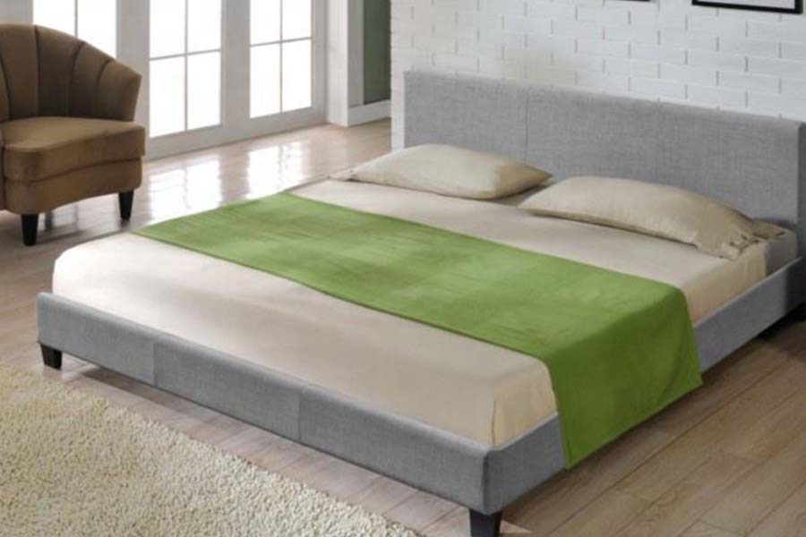 Cama tapizada de cuero PU de diseño simple y moderno 1864
