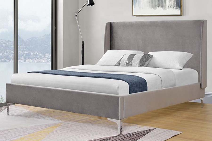 Cama tapizada con estructura de cama de tamaño completo 1575