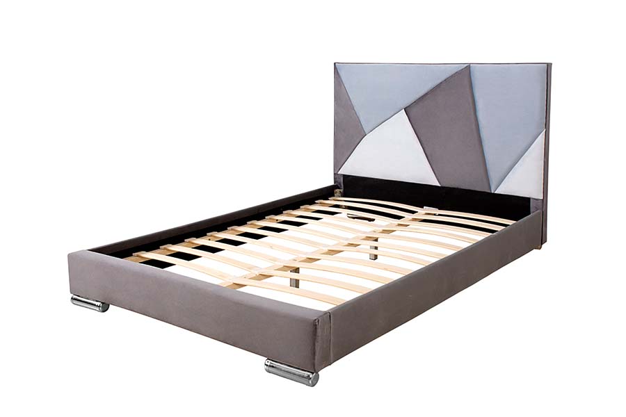 1571 Cama individual de cuero sintético Cabecera codificada por colores Camas para niños