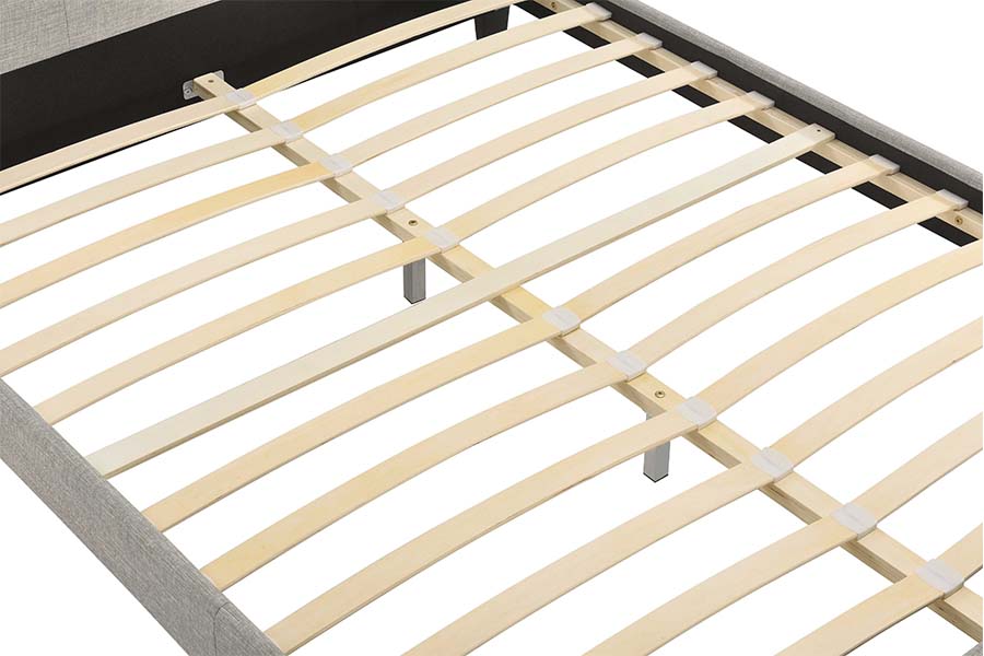 1803 Cama de tela de lino gris Cama tapizada con tapicería suave