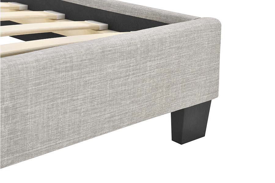 1803 Cama de tela de lino gris Cama tapizada con tapicería suave