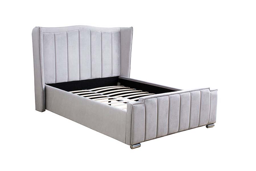 Cama tapizada tapizada en terciopelo de calidad 1562