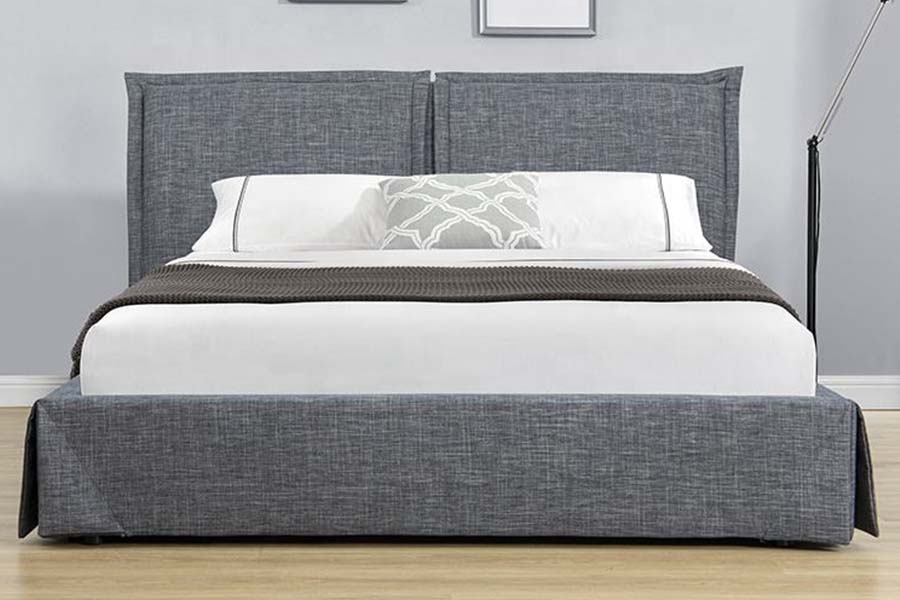 1530 Camas tapizadas de tela de lino Estructura de cama tapizada con almacenamiento