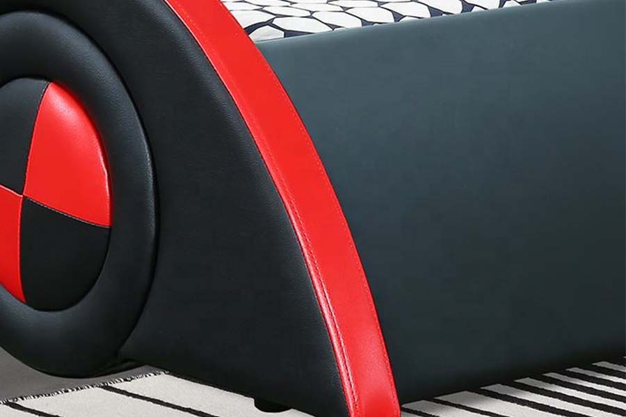 Cama de cuero 1510 Camas de coche Cool Shape para niños