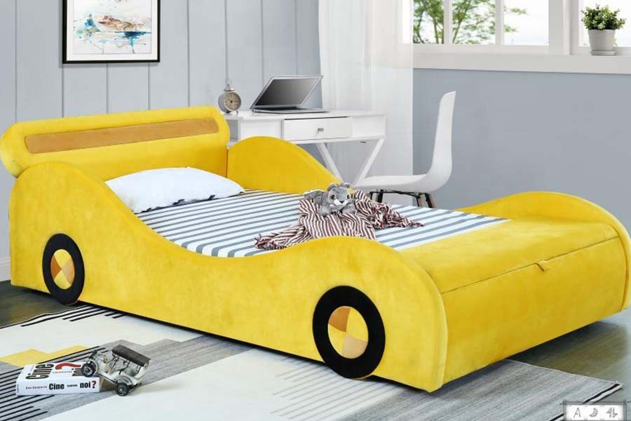1497 Camas de coche estilo Super Racing Car en forma de S para niños