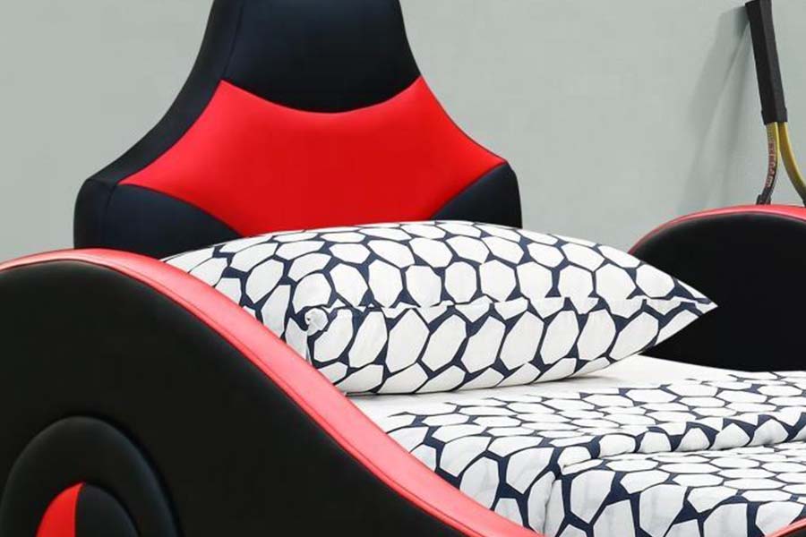1497 Camas de coche estilo Super Racing Car en forma de S para niños