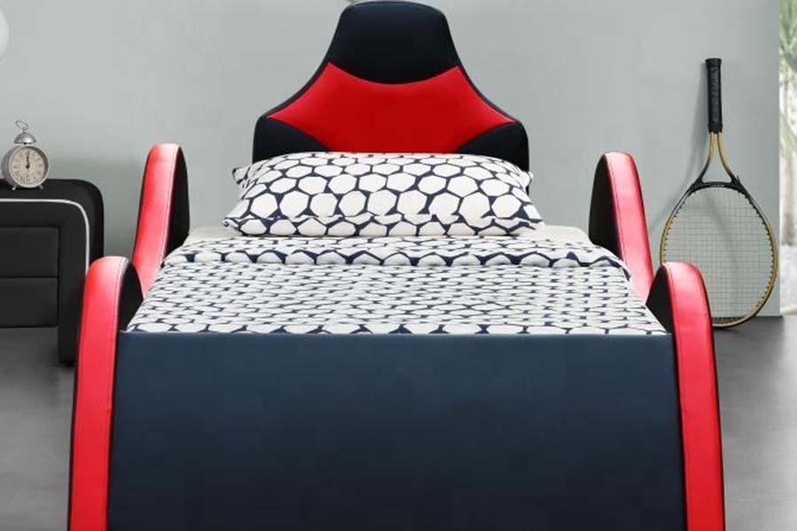 1497 Camas de coche estilo Super Racing Car en forma de S para niños