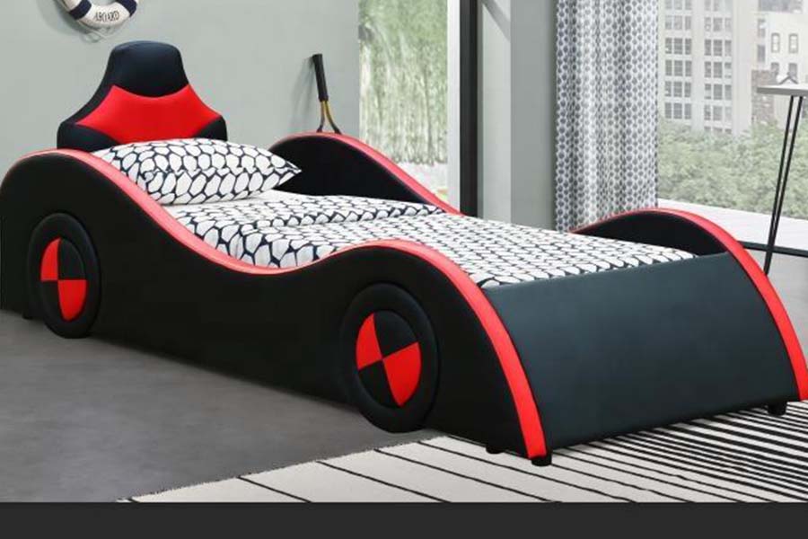 1497 Camas de coche estilo Super Racing Car en forma de S para niños