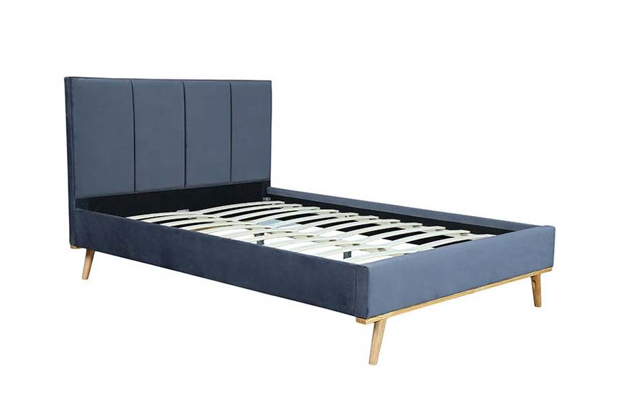 Cama doble de tela 1495 Cama tapizada con estructura de cama duradera