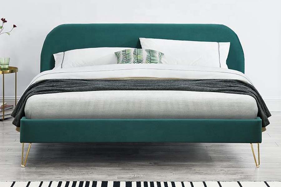 1475 Cama tamaño king de alta calidad, cama tapizada