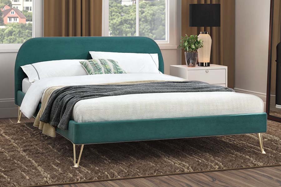 1475 Cama tamaño king de alta calidad, cama tapizada