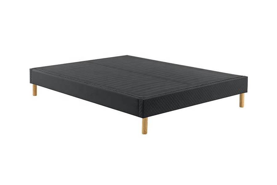 Cama alta 1469 con cama tapizada en tela PU
