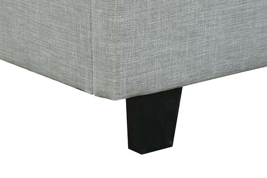 Cama tapizada con estructura de madera de tamaño completo 1465