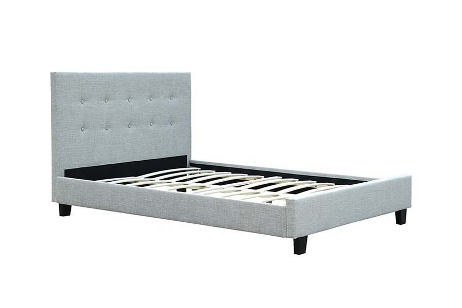Cama tapizada con estructura de madera de tamaño completo 1465
