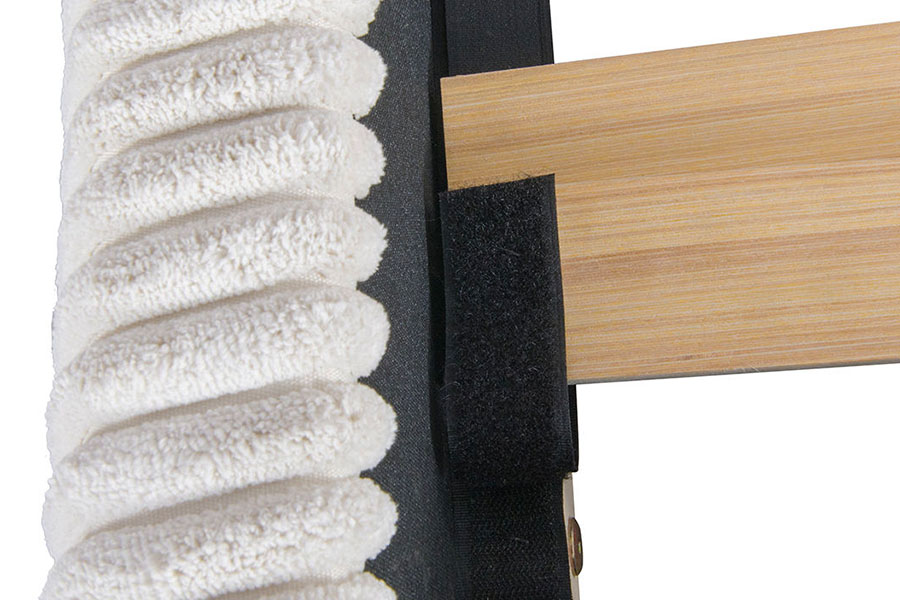 4256 Cama tapizada con cabecera concisa de pana