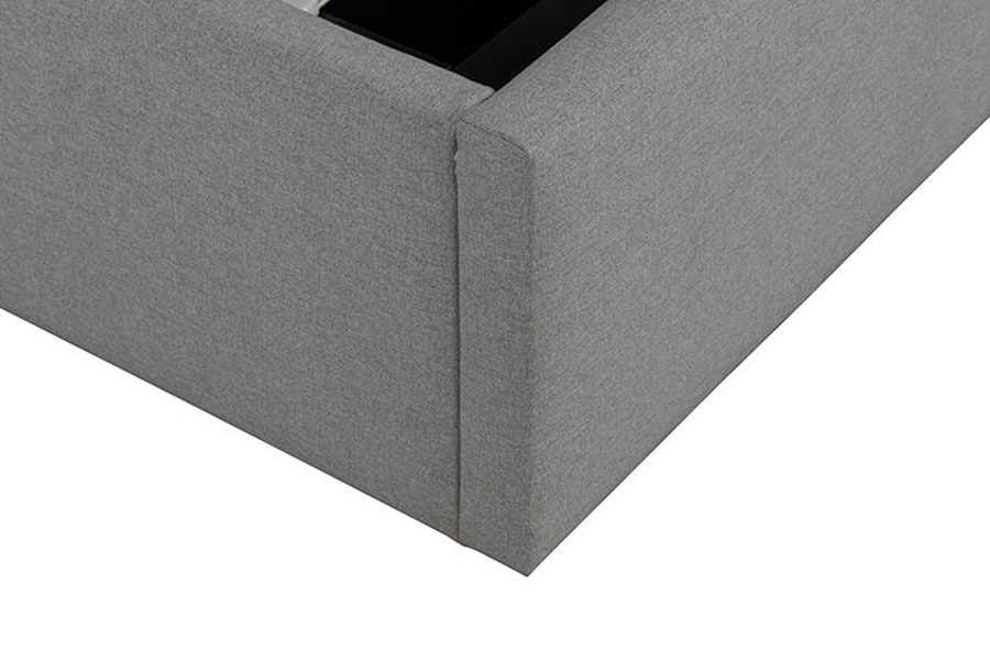 4242 Estructura de cama tapizada con almacenamiento elevable de tela de lino